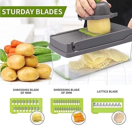 Premium Vegetable Peeler, Grater for Cucumber, Potato, Carrot, Onion, Tomato, Garlic