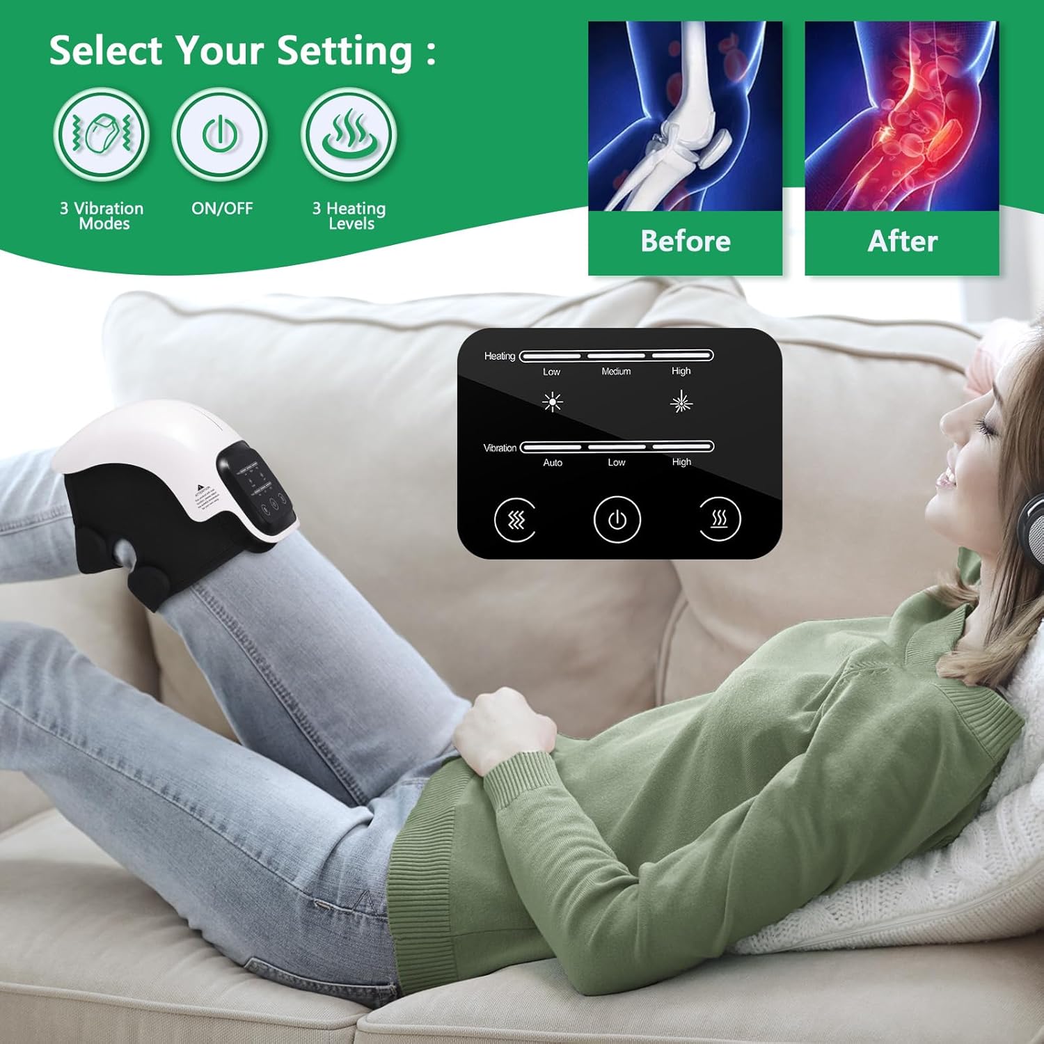 Electric Heating Knee Massager